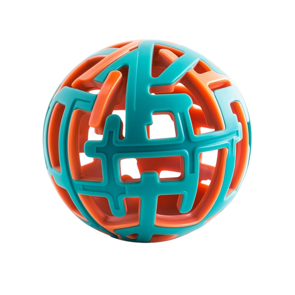 Kfxpm Food-Dispensing Pet Puzzle Ball - Interactive Treat Toy for Dogs & Cats - Durable, BPA-Free, Brain-Stimulating Toy for Anxiety Relief