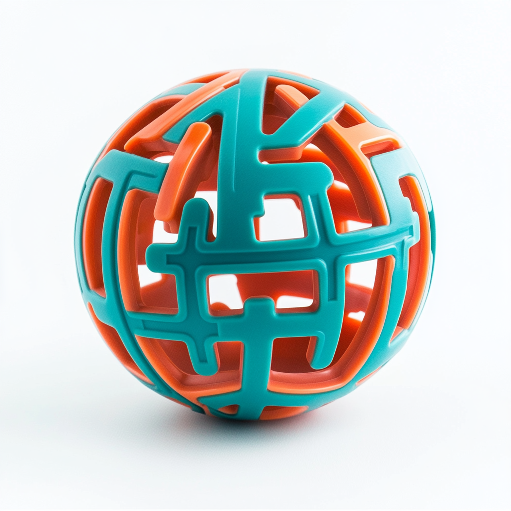 Kfxpm Food-Dispensing Pet Puzzle Ball - Interactive Treat Toy for Dogs & Cats - Durable, BPA-Free, Brain-Stimulating Toy for Anxiety Relief