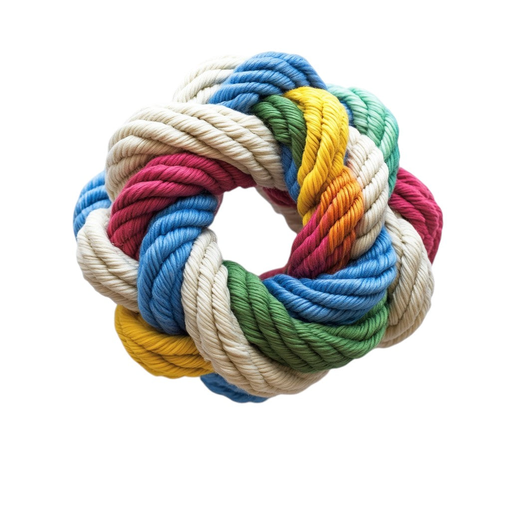 Kfxpm Interactive Cotton Rope Toy - Durable & Washable Chewing Toy for Dogs - Safe for Dental Health & Tug-of-War Games