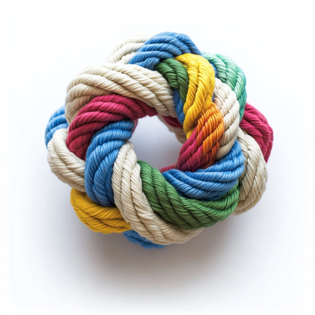 Kfxpm Interactive Cotton Rope Toy - Durable & Washable Chewing Toy for Dogs - Safe for Dental Health & Tug-of-War Games
